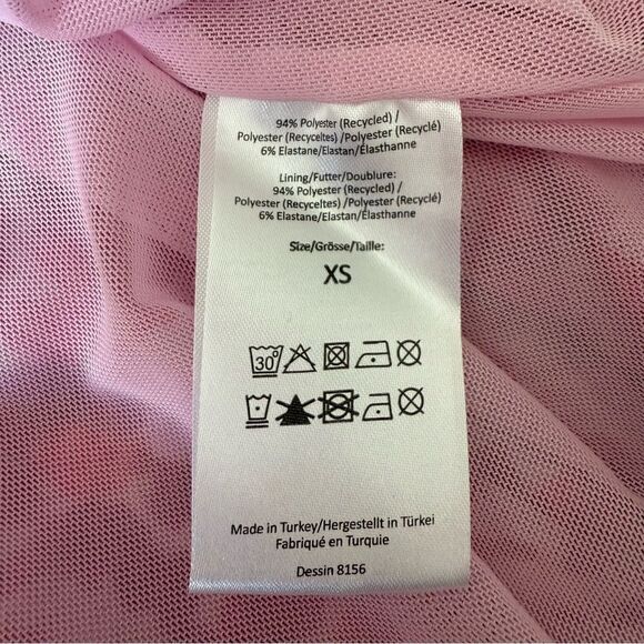 BAUM UND PFERDGERTEN Pink Leopard Print Smocked Babydoll Mini Dress Size XS - Picture 6 of 7